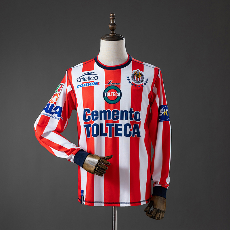 Guadalajara 02-03 Home Long-sleeved Retro Jersey S-XXL